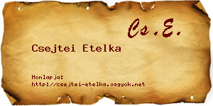 Csejtei Etelka névjegykártya