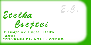 etelka csejtei business card